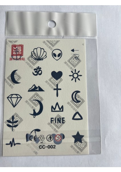 Parmak Dövmeleri Model1 11X8 cm Yarı Kalıcı Geçici Dövme Yapıştırma Dövme