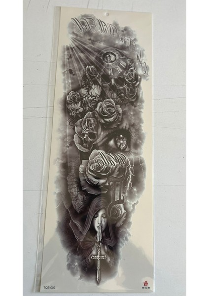 Dua Güller 1 Hafta Kalıcı Tam Kol Bacak Yapıştırma Geçici Dövme 46 cm