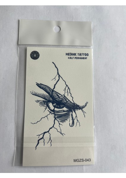 Göz 11X8 cm Yarı Kalıcı Geçici Dövme Yapıştırma Dövme