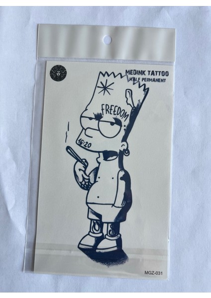 Serseri2- 18X11 cm Yarı Kalıcı Hayalet Geçici Dövme Yapıştırma Dövme