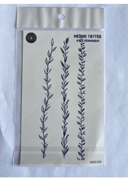 Dallar 18X11 cm Yarı Kalıcı Hayalet Geçici Dövme Yapıştırma Dövme