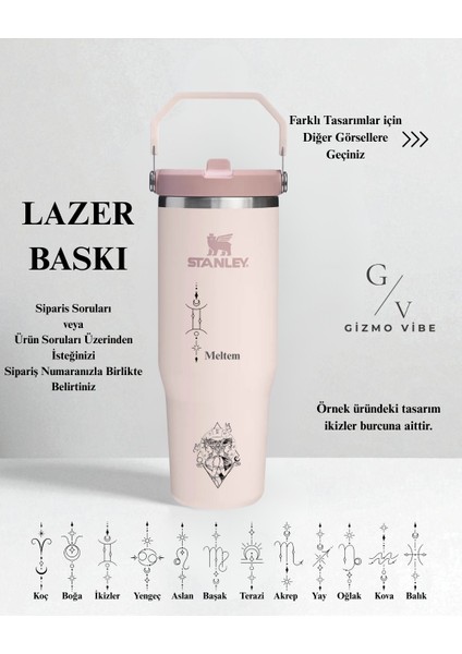 The Iceflow Flip Straw Pipetli Termos 0,89 L Özel Isimli Kişiselleştirilebilir Rose fırsatları