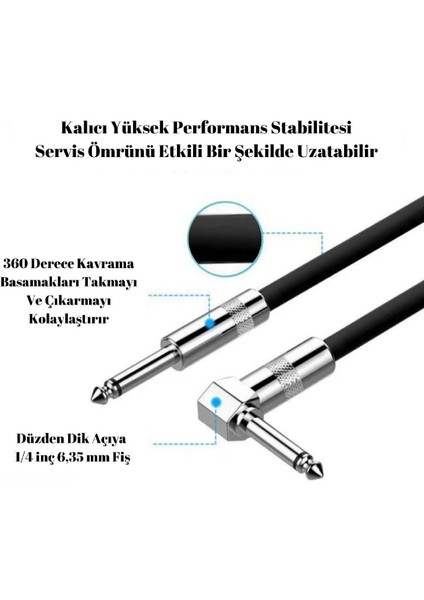 Gitar Jack Kablosu 10M - 32,8ft Düz/l Elektro Akustik Bas Bağlama Keman Amfi & Mixer Uyumlu Jak Kablo fırsatları