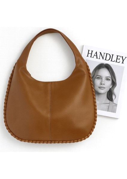 Lüks Büyük Kapasiteli Düğüm Detaylı Omuz Çantası