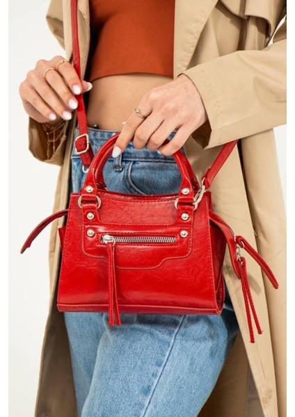 Kadın Mini El ve Omuz Çantası Şık Tasarımlı Çapraz Çanta