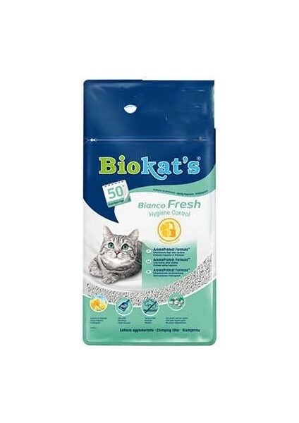 Biokats Kedi Kumu Bianco Fresh 10 Lt