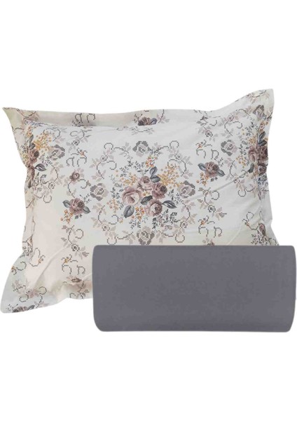 Tek Kişilik Lastikli Çarşaf (100*200*30)1 Adet Volanlı Fermuarlı Yastık Kılıfı