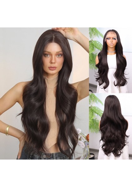 Açık Kahve Bebek Saçlı Fiber Sentetik Tül Peruk