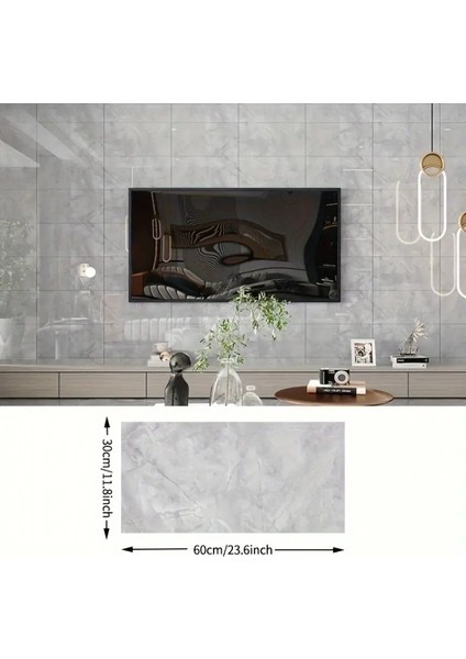Gri Mermer Desenli Alüminyum Plastik Duvar Sticker modelleri