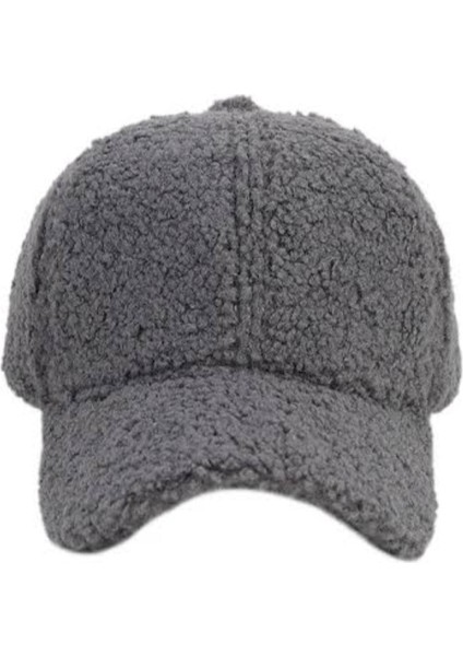 Merinos Kadın Kıvırcık Peluş Kep Şapka