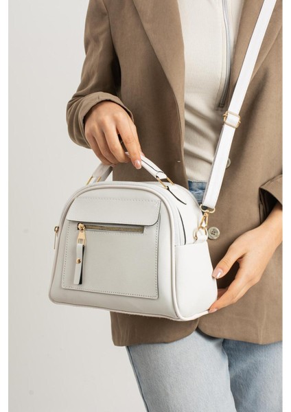 Lüks Klasik Çok Bölmeli El ve Omuz Çantası