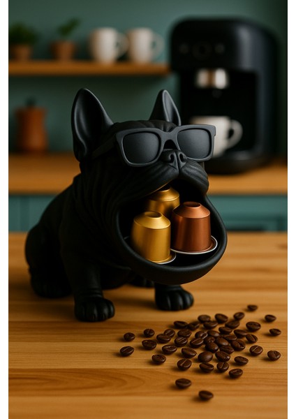 Bulldog Köpek Figürlü 3D Sunumluk Tealight Mumluk , Lokumluk , Takı Organizeri Çok Amaçlı 14 x 12 cm indirimleri