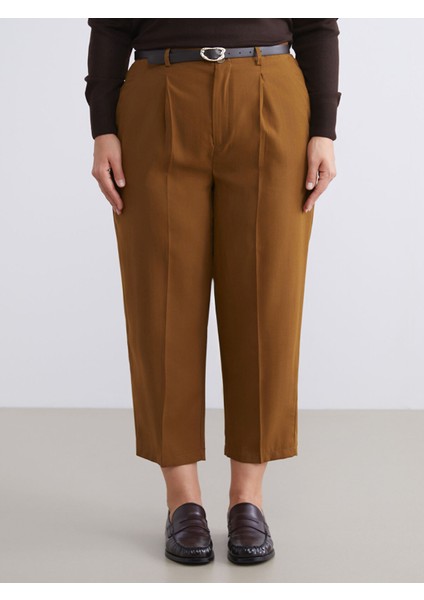 Yeni Sezon Beli Kemerli Havuç Kesim Kadın Pileli Pantolon fırsatları