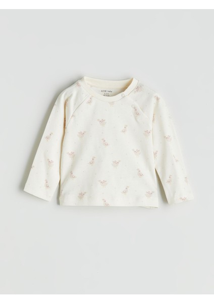 Yeni Sezon Baskılı Kız Bebek Tişört Pantolon ve Bere 3'lü modelleri