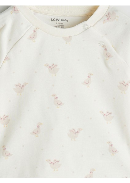 Yeni Sezon Baskılı Kız Bebek Tişört Pantolon ve Bere 3'lü fırsatları