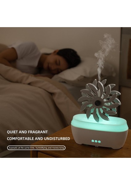 Fırıldak Tasarımlı Ultrasonik Hava Nemlendirici – Aromaterapi Yağ Difüzörü, Sessiz Sisleyici, Ev ve Ofis Kullanımı Için modelleri