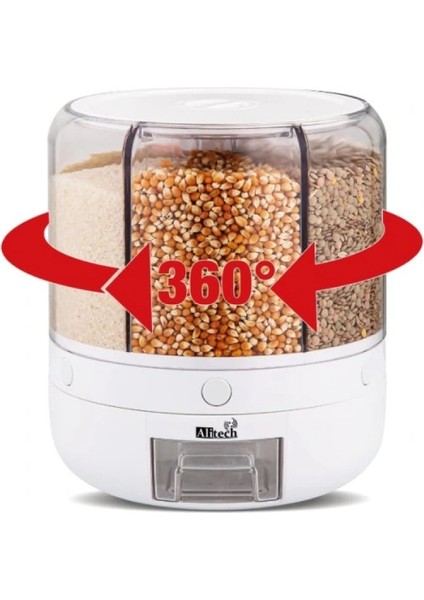 360° Dönebilir 10 Litre Gıda Organizeri
