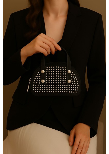 Lüks Mini Elmas Taş Işlemeli El ve Omuz Çantası fiyatları