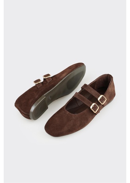 Kahve Deri Kadın Günlük Ayakkabı modelleri