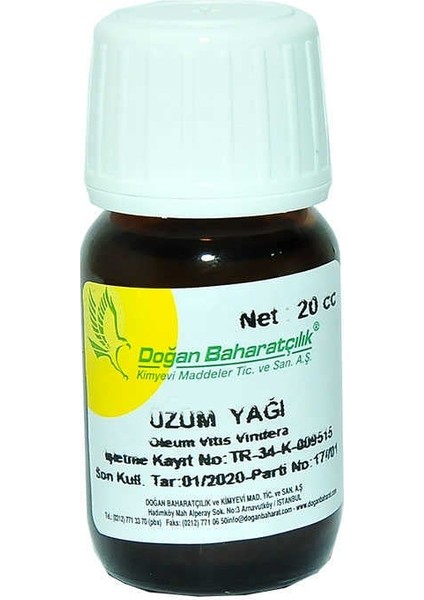 Üzüm Çekirdeği Yağı 20 cc indirimleri