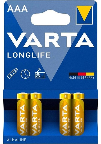 Varta Longlife Aaa 4'lü Ince Kalem Pil