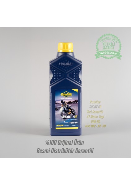 10W-50 Putoline Sport 4r Yarı Sentetik 4t Motosiklet Motor Yağı 1 Litre