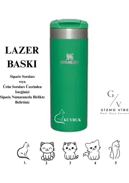 Kişiselleştirilebilir The Aerolight Transit Mug 0.47 Lt / 16 Oz Koyu Yeşil modelleri