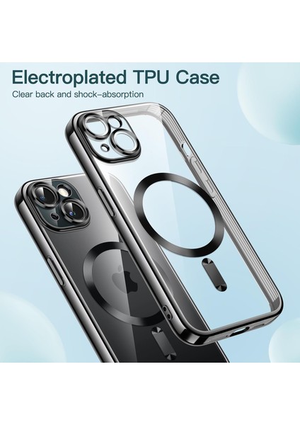 Apple iPhone 15 Kılıf Magsafe Wirelles Şarj Destekli Parlak Renkli Kenarlı Arkası Şeffaf Silikon fiyatları