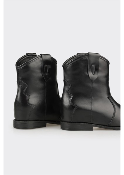 Siyah Deri Kadın Western Bot fırsatları