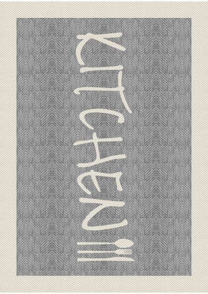 Pamuk Dokuma Taban Kaymaz Yıkanabilir Modern Desenli Mutfak Için Mutfak Halısı