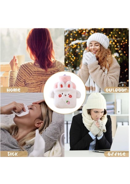 Sevimli Tavşan Figürlü Sıcak Su Torbası – Peluş Eldivenli, 500 ml fiyatları