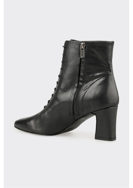 Siyah Deri Kadın Klasik Bot modelleri