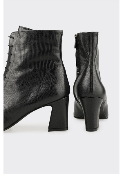 Siyah Deri Kadın Klasik Bot fırsatları