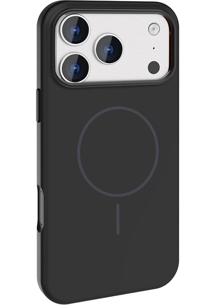 Apple iPhone 17 Pro Max Kılıf M-Safe Şarj Özellikli Metal Kamera Çerçeveli Redclick Edi Silikon Kapak