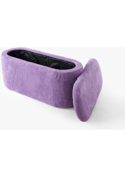 Teddy Bench ve Puff Seti Mor
