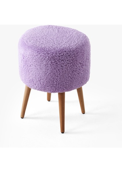 Teddy Bench ve Puff Seti Mor