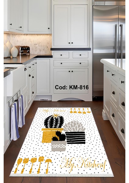 Pamuk Dokuma Taban Kaymaz Yıkanabilir Modern Desenli Mutfak Için Mutfak Halısı fiyatları