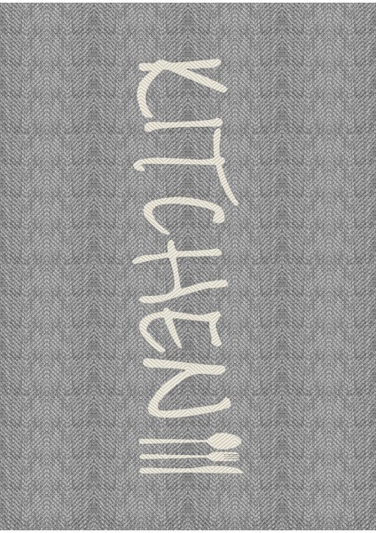 Pamuk Dokuma Taban Kaymaz Yıkanabilir Modern Desenli Mutfak Için Mutfak Halısı