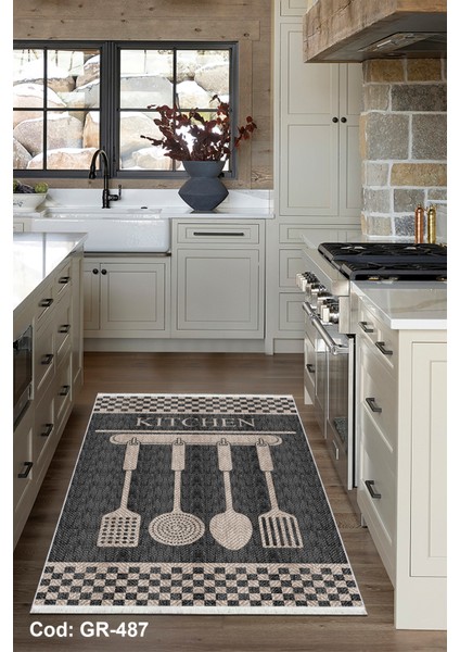 Pamuk Dokuma Taban Kaymaz Yıkanabilir Modern Desenli Mutfak Için Mutfak Halısı fiyatları