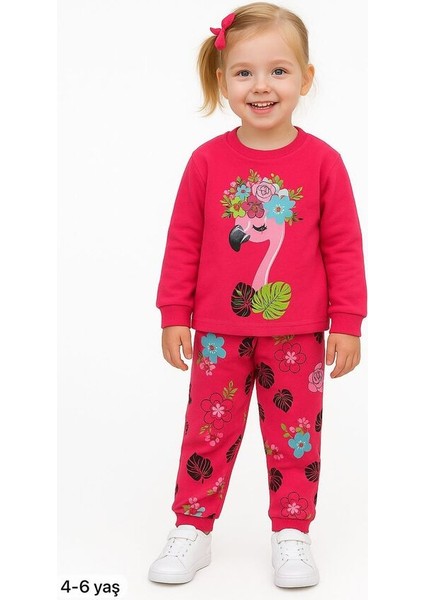Kırmızı Flamingo 4-6 Yaş Çocuk Alt Üst Takım