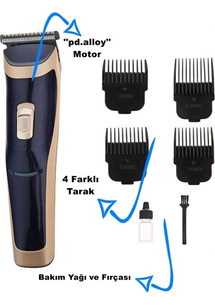 TR-650 Profesyonel Saç Sakal Tıraş Makinesi (4887) modelleri