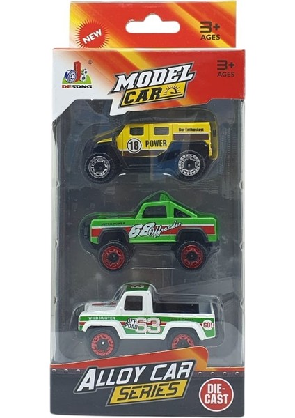 3'lü Araba Off-Road Seti - Die Cast - DS045 indirimleri