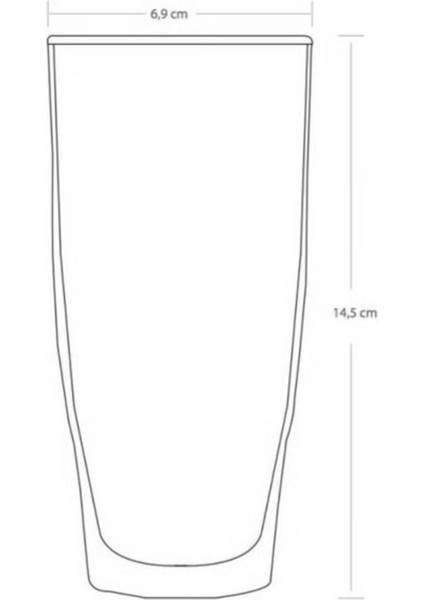 Diamond Meşrubat Bardağı 4lü 315 cc