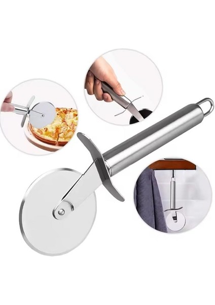 Paslanmaz Çelik Pizza ve Hamur Kesici (Büyük Boy) modelleri
