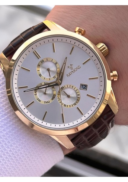 Nişan ve Damatlara Özel Deri Kordon 2 Yıl Garantili 5 Atm Erkek Kol Saati+Bileklik Rmd.44 fiyatları