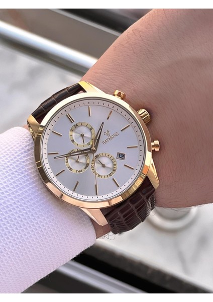 Nişan ve Damatlara Özel Deri Kordon 2 Yıl Garantili 5 Atm Erkek Kol Saati+Bileklik Rmd.44 modelleri