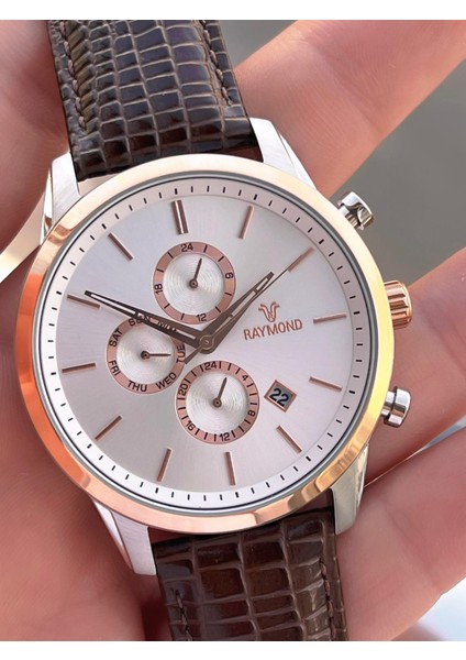 Nişan ve Damatlara Özel Deri Kordon 2 Yıl Garantili 5 Atm Erkek Kol Saati+Bileklik Rmd.44 fırsatları