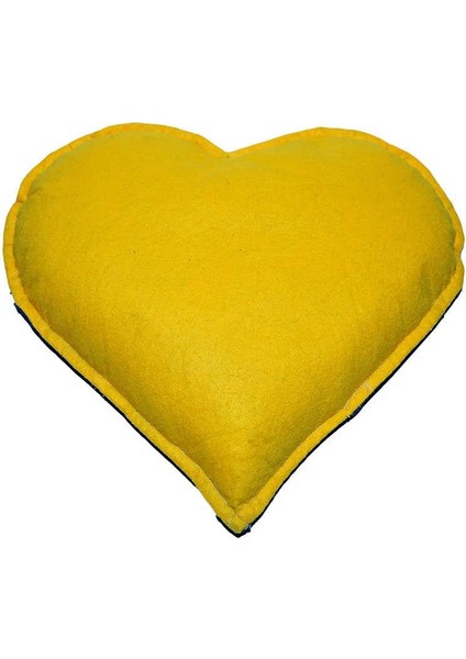 Kalp Desenli Doğal Kaya Tuzu Yastığı Sarı - Lacivert 2-3 kg