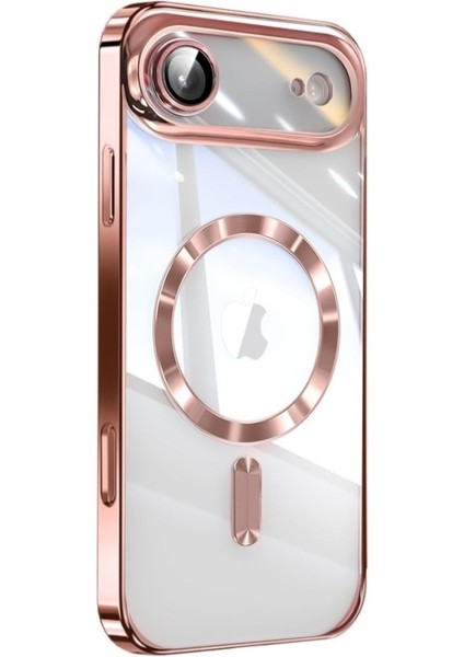 Apple iPhone 17 Air Için Magsafe ile Uyumlu Kılıf Kamera Lensli Korumalı Şeffaf Silikon Kapak