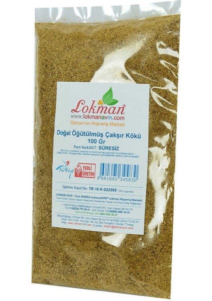 Çakşır Kökü Doğal Öğütülmüş 100 gr Paket modelleri